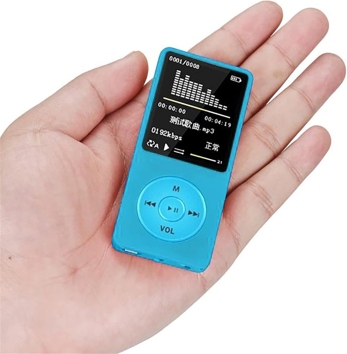 Lovskoo Mp4 70 128GB, Mp3 Mp3 Mp4 Blue Player with Headphone Hours Playback, Up to Player for Sports, Travelling