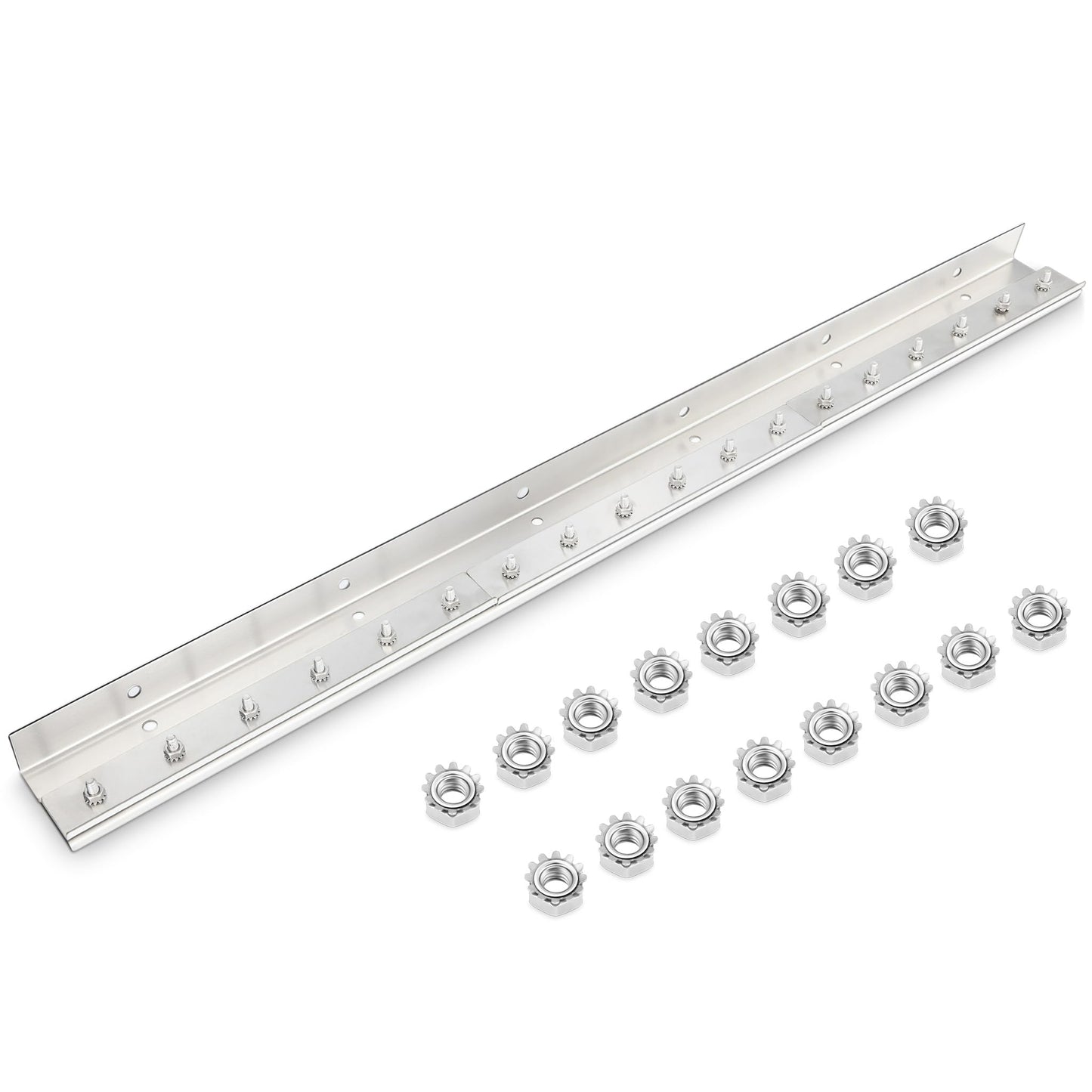 Weysat Strip Curtain Door Hardware, 304 Stainless Steel Commercial Industrial Strip Curtain Kit for Door Frame, 3 ft