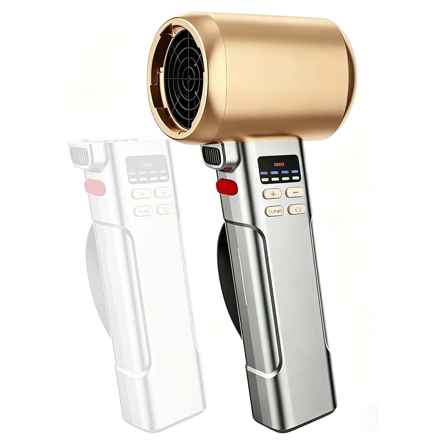 VortLab Car Dryer Air Blower & 730PRO Cordless Leaf Blower | 760CFM/220MPH Turbo Blower | 5 Speed Modes & Detachable Battery | Perfect for Yard Cleanup, Snow Removal & Car Drying (Gold Silver)