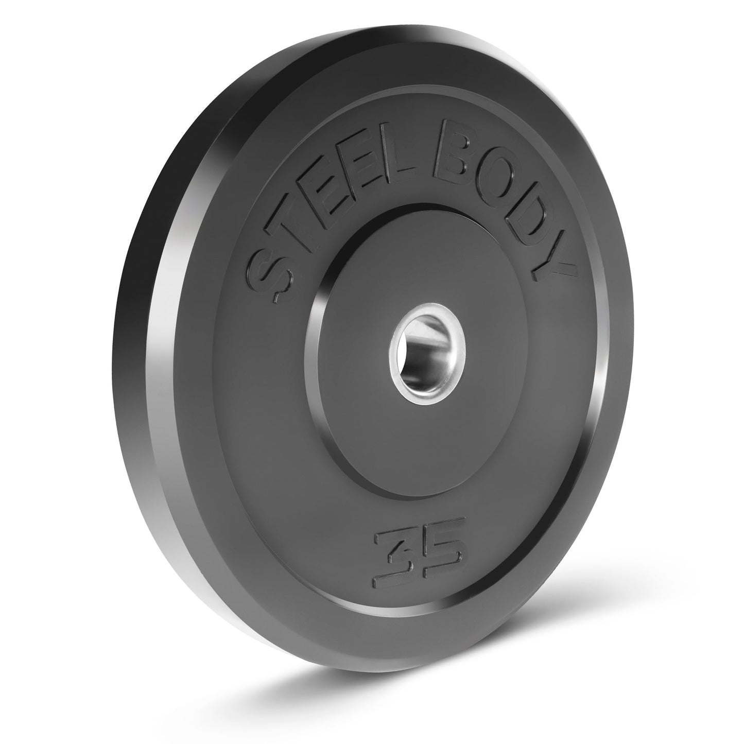 Steelbody Olympic Rubber Bumper Weight Plate - 10 lb. / 25 lb. / 35 lb. / 45 lb. Workout Weights, 35-Pound