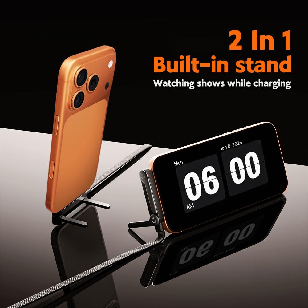 (3 Pack)240W 4.9FTBuilt-in USB C to USB C Invisible Stand Charging Cable Fast Charging Cable Phone Support Fast