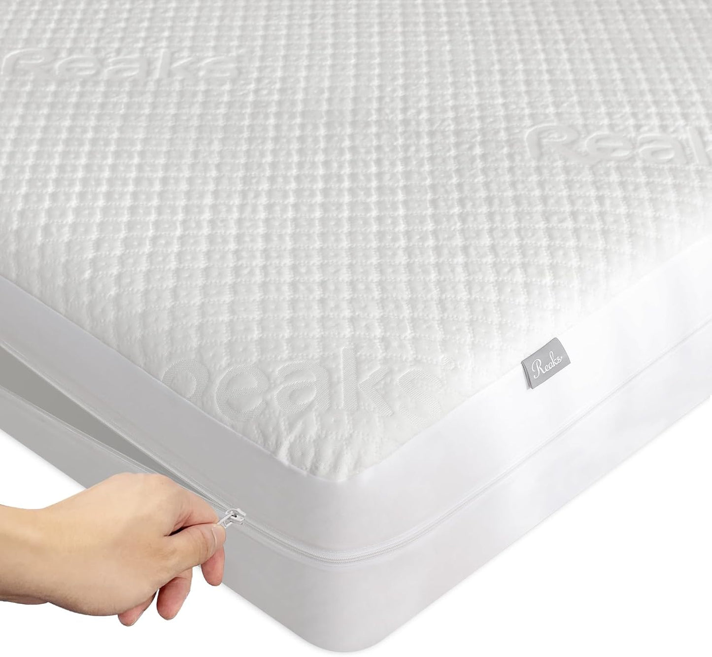 Queen Size Mattress Protector - 100% Waterproof Zippered Cover | Soft, Cooling & Noiseless Encasement for 10-12" Deep Mattresses