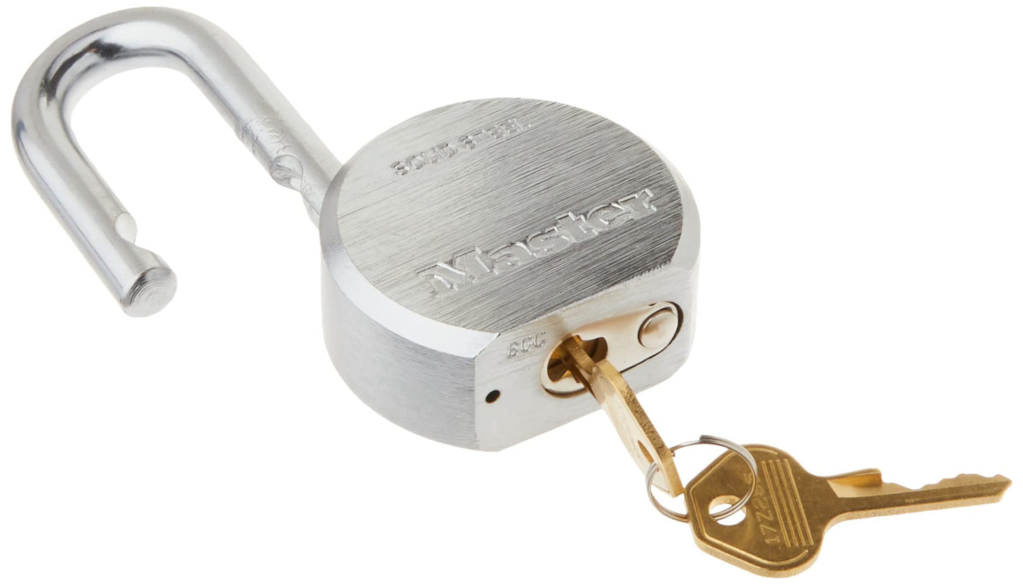 Master Lock Padlock, Solid Steel Lock, 2-1/2 in. Wide, 930DPF