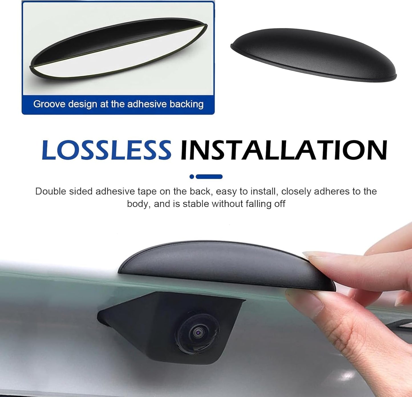 Bawkars Car Rear View Camera Cover, Backup Camera Protector, ABS Reversing Camera Shield, Non-Destructive Installation