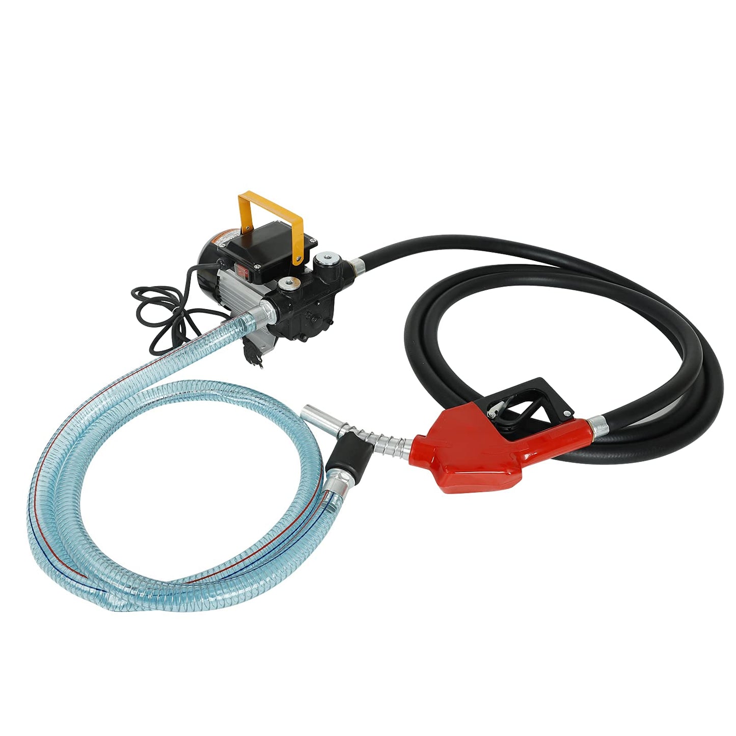 BLACKHORSE-RACING Self Priming 110v Ac 16GPM Oil Transfer Pump Fuel Diesel Kerosene Biodiesel Pump w/Hose & Nozzle