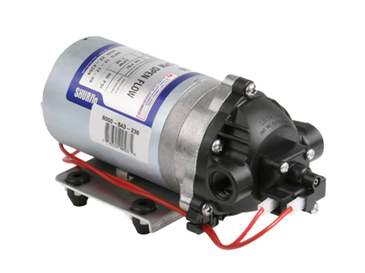 PENTAIR SHURFLO 8000-543-236 Diaphragm Pump, 12VDC Automatic Demand Water Pump, 1.8 GPM 50 PSI Agricultural Sprayer Pump, Chemical Resistant Transfer Pump for Irrigation, Lawn, Farm and Spray Systems