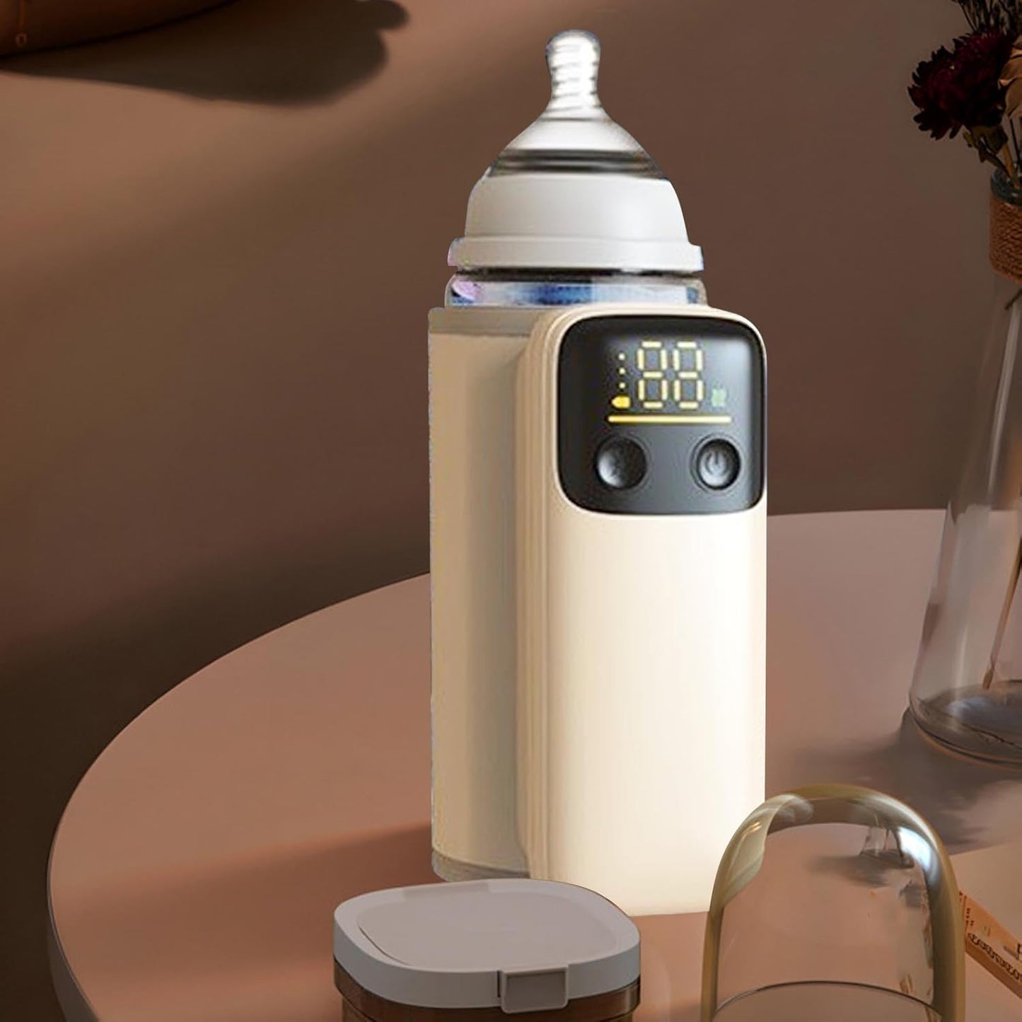 LICAEVEY Milk Bottle Warmer, Portable USB Cordless Constant Temperature Milk Bottle Warm Insulation Cover with Smart
