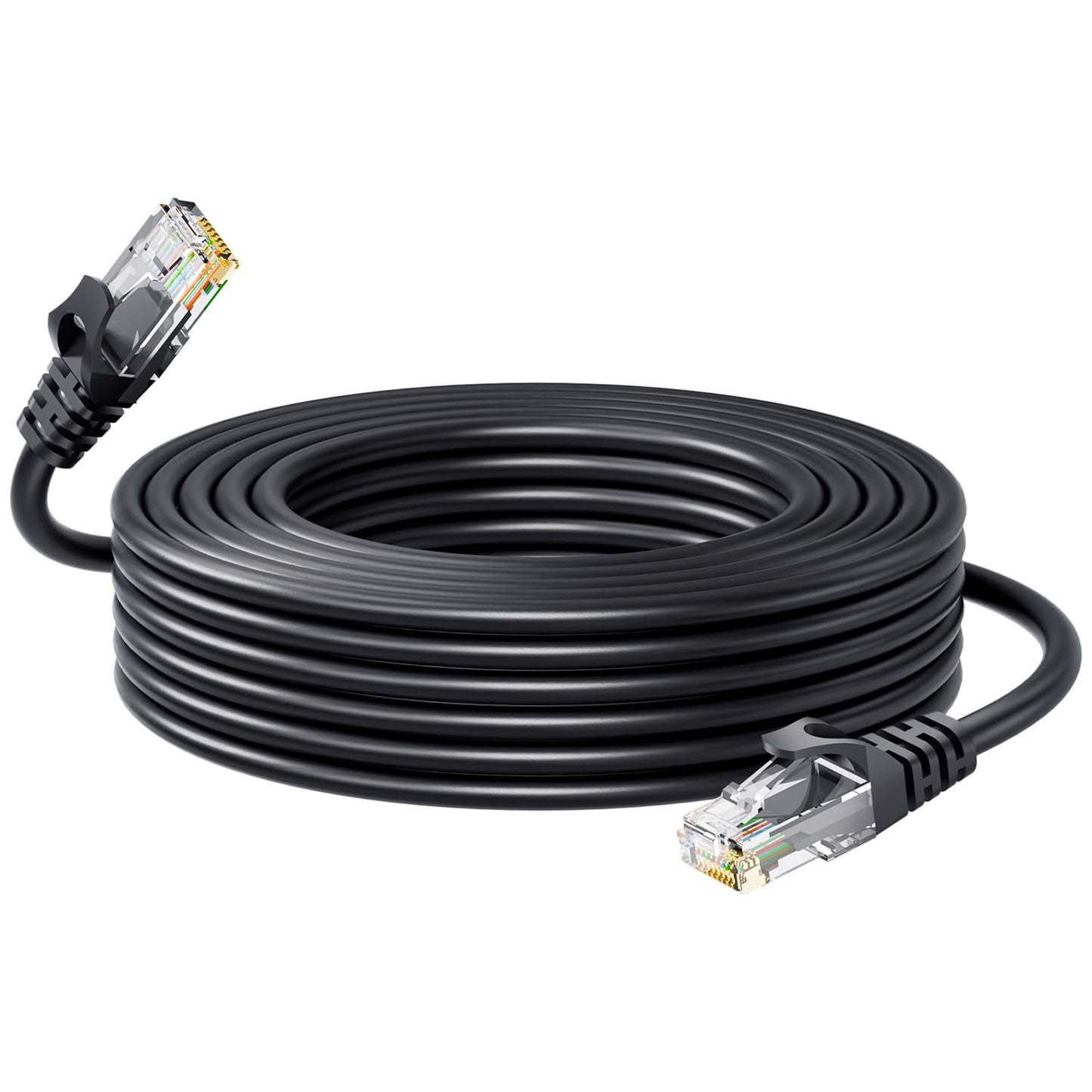 50ft 15M Cat6 RJ45 24AWG CAT6 10Gbps Ethernet Cable, LAN Patch Cable, UTP Snagless High-Speed Wired Internet Cable