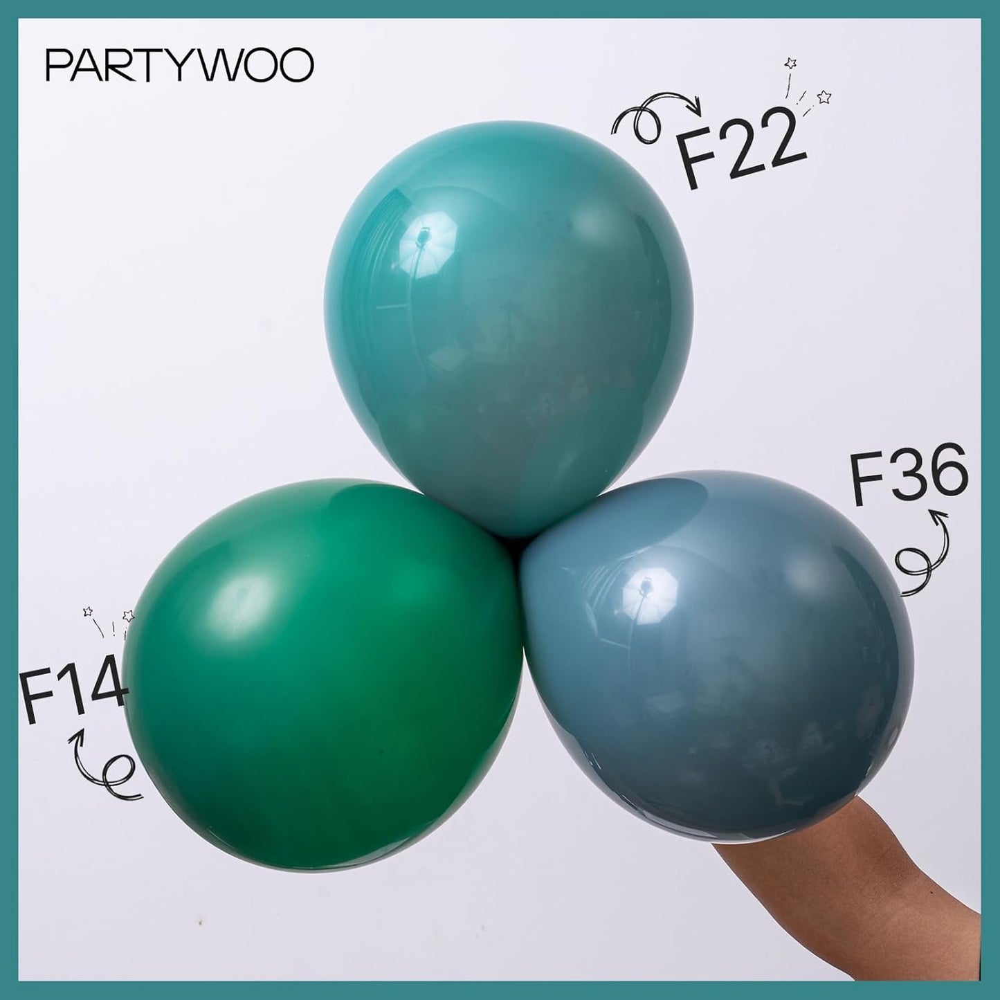 PartyWoo Slate Blue Balloons - 50pcs 12 Inch Navy & Dusty Blue for Weddings, Baby Showers & Birthdays