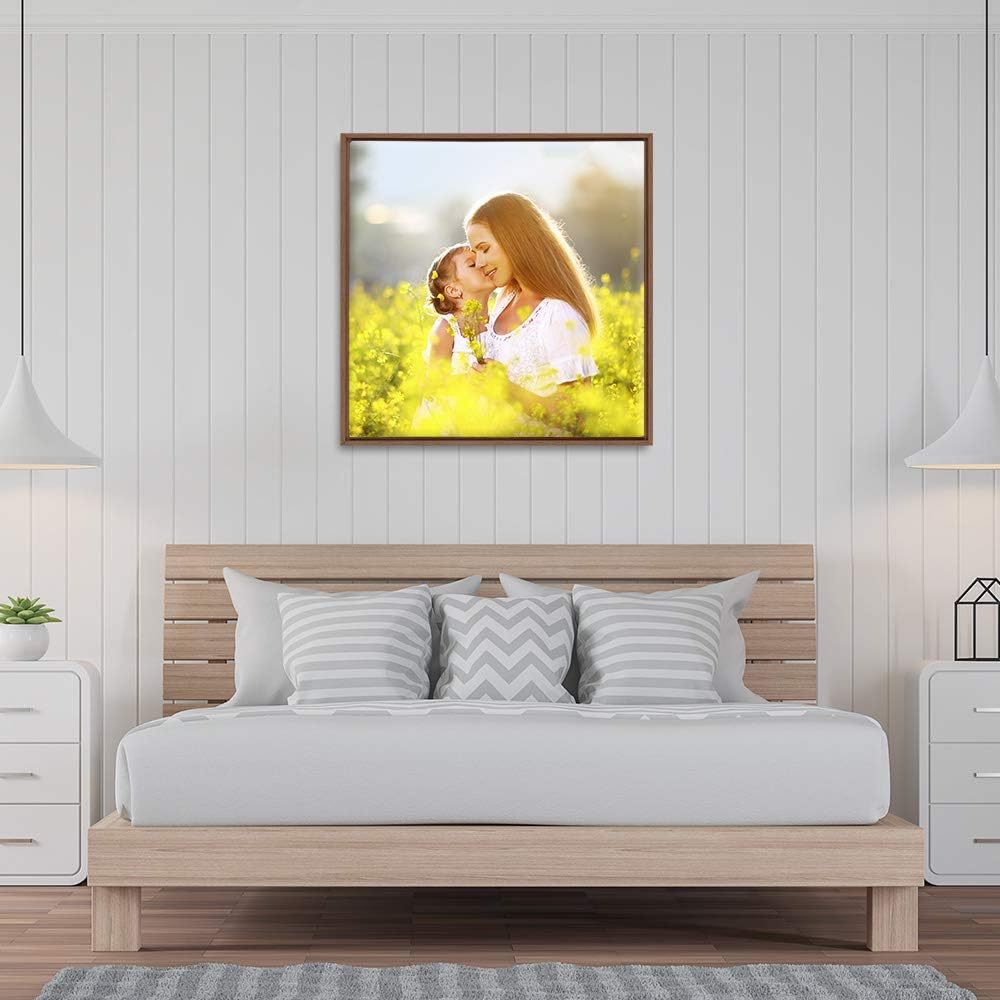 Wall26 Framed Canvas Wall Art - Custom Prints for Living Room & Bedroom | Ready to Hang - 24"x24" Natural Frame