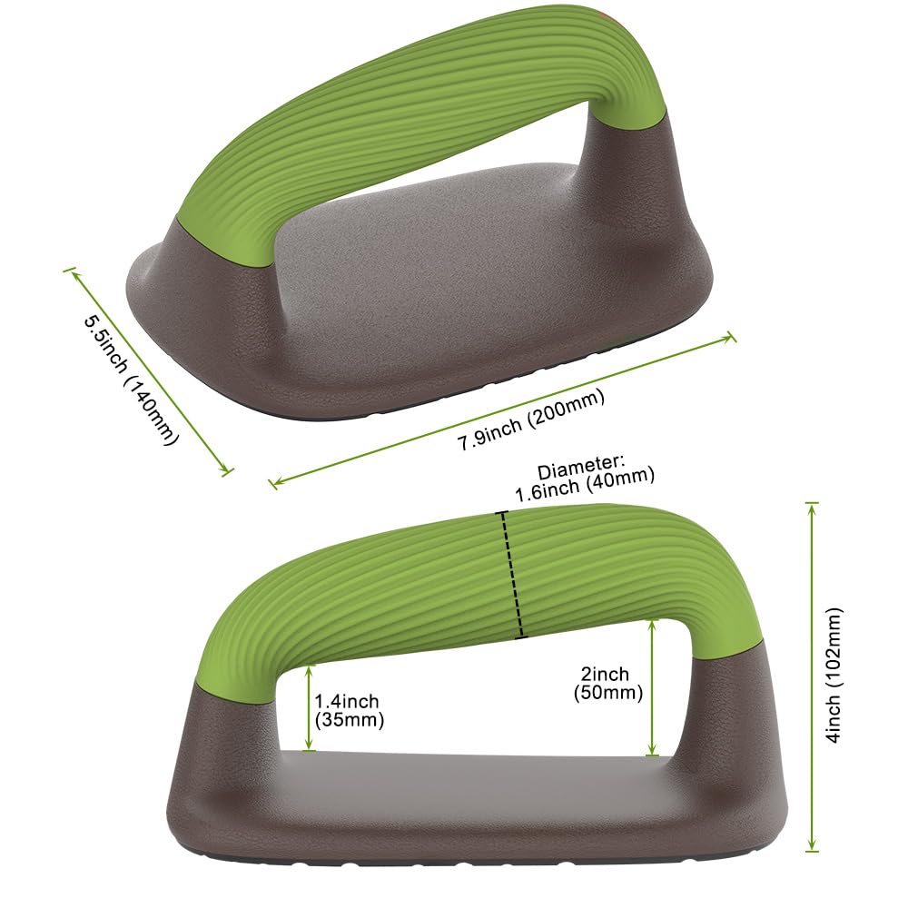 Lifeswell Push Up Bars – Ergonomic Pushup Handles for Floor Strength Training, Non-Slip Push-Up Stands with Soft Grip, Pushups Bars for Home Gym Workout, Olive Green