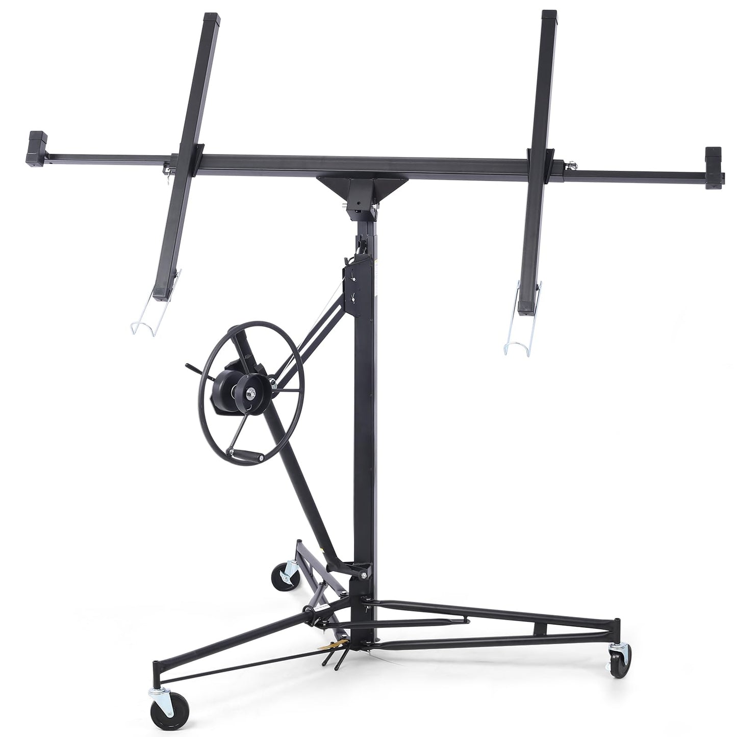 Rovibek Drywall Lift 11FT, Drywall Jack Lift for Ceiling, 360° Adjustable Drywall Panel Hoist, 150LBS Heavy Duty Drywall Lifter, Foldable Sheetrock Lift, Drywall Lift for Home Improvement (Black)