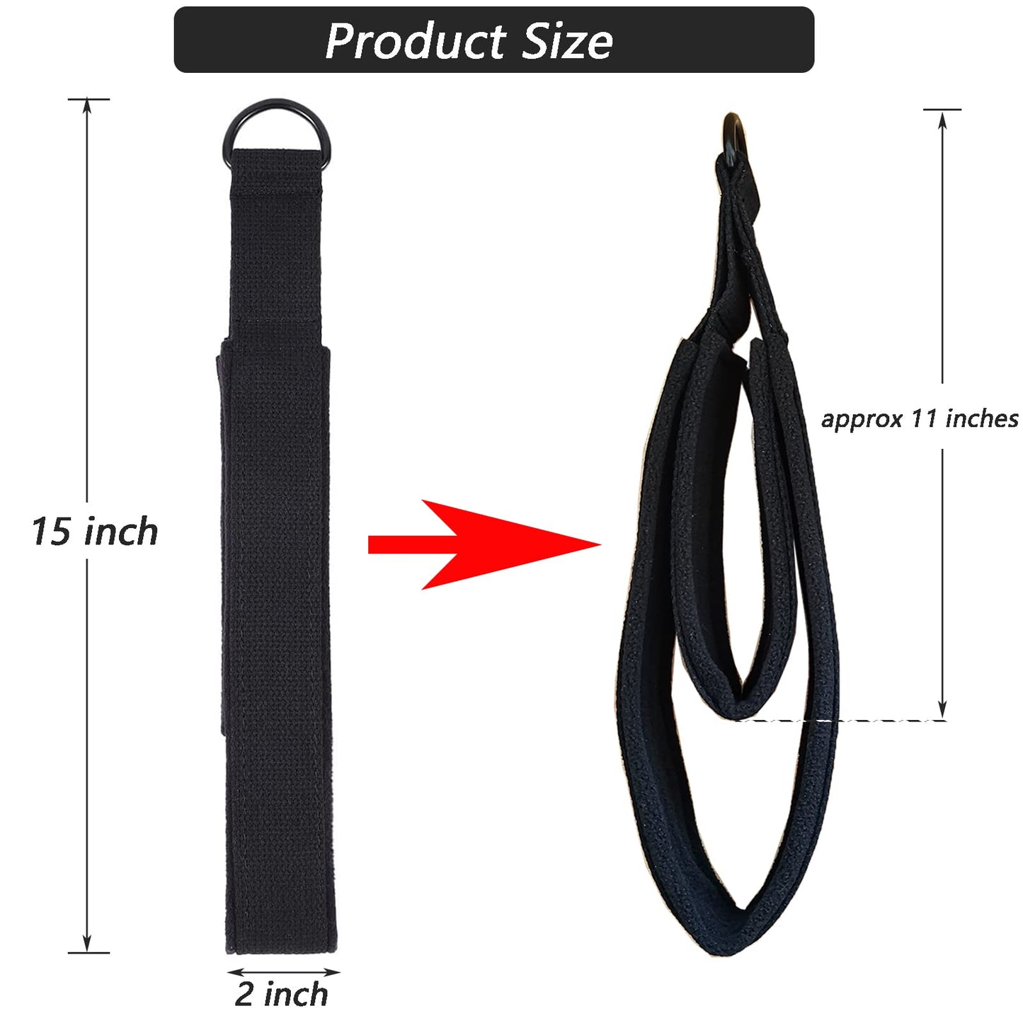 LOOEEL 2Pcs Pilates Double Loop Straps Feet Fitness Equipment Straps Double Padded Pilates D-Ring Loops Yoga Double Loop Straps Handle Straps Pilates Reformer Accessories for Home Gym Workout