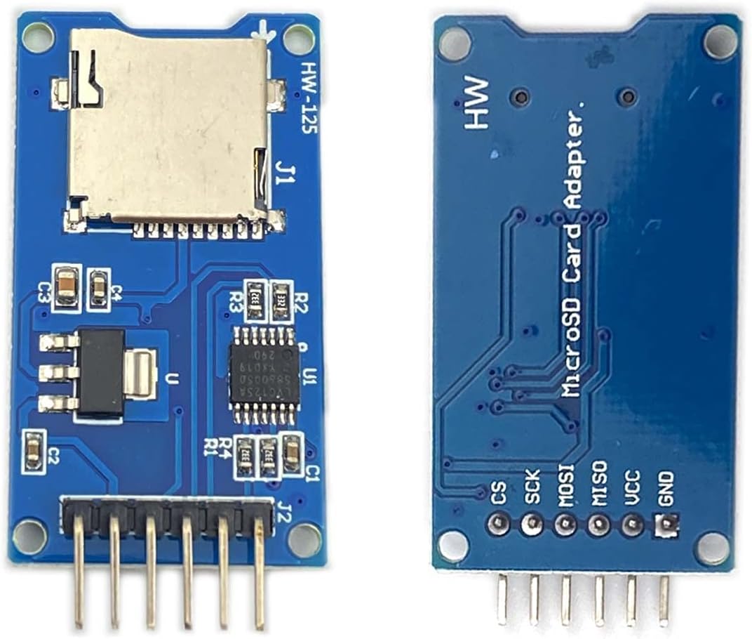 Kiro&Seeu 2pcs 6-pin Micro SD Card Module Storage Board TF Card Memory Adapter Reader Module SPI Interface Compatible