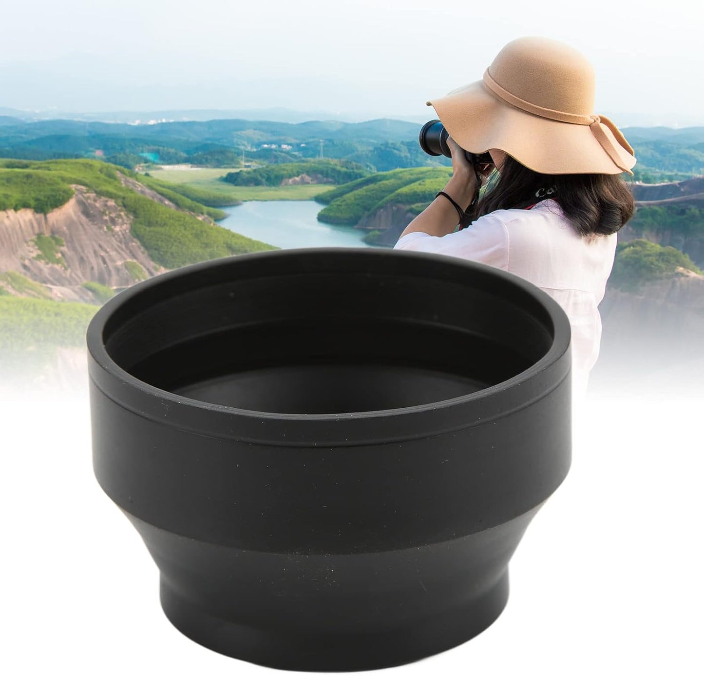 49mm/52mm/55mm/58mm, Universal Camera Lens Hoods Fits for Collapsible Rubber Digital Lens Hood DSLR Lens Shade