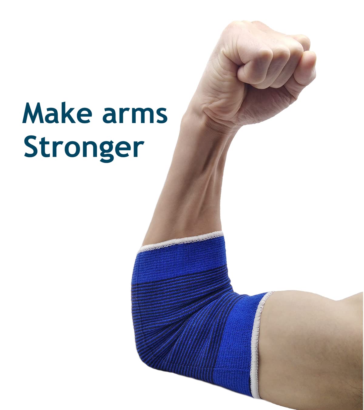 JUSDIQIR Elbow Compression Sleeves, Elbow Brace for Men Women, Tennis Golfer's Elbow Support 1pair, Arm Support Sleeves For Sports Protection And Pain Relief (Blue)