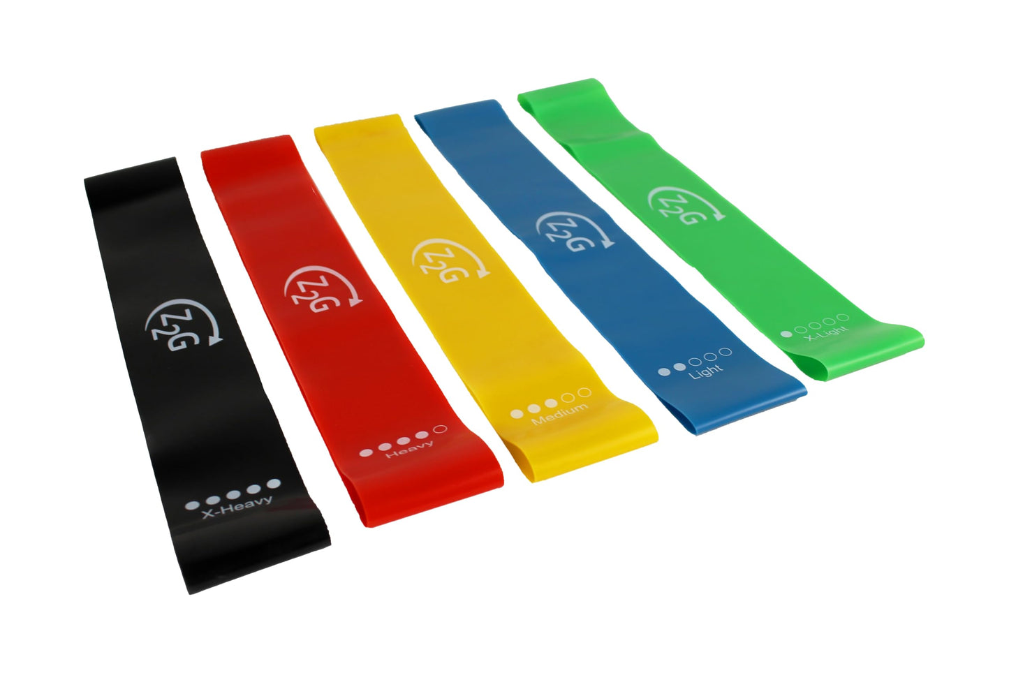 Z2G Resistance Bands Set – 5 Loop Exercise Bands with Carry Bag for Strength Training, Physical Therapy, Yoga, Pilates, Stretching, and Rehab – Durable, Skin-Friendly Fitness Bands for Men & Women