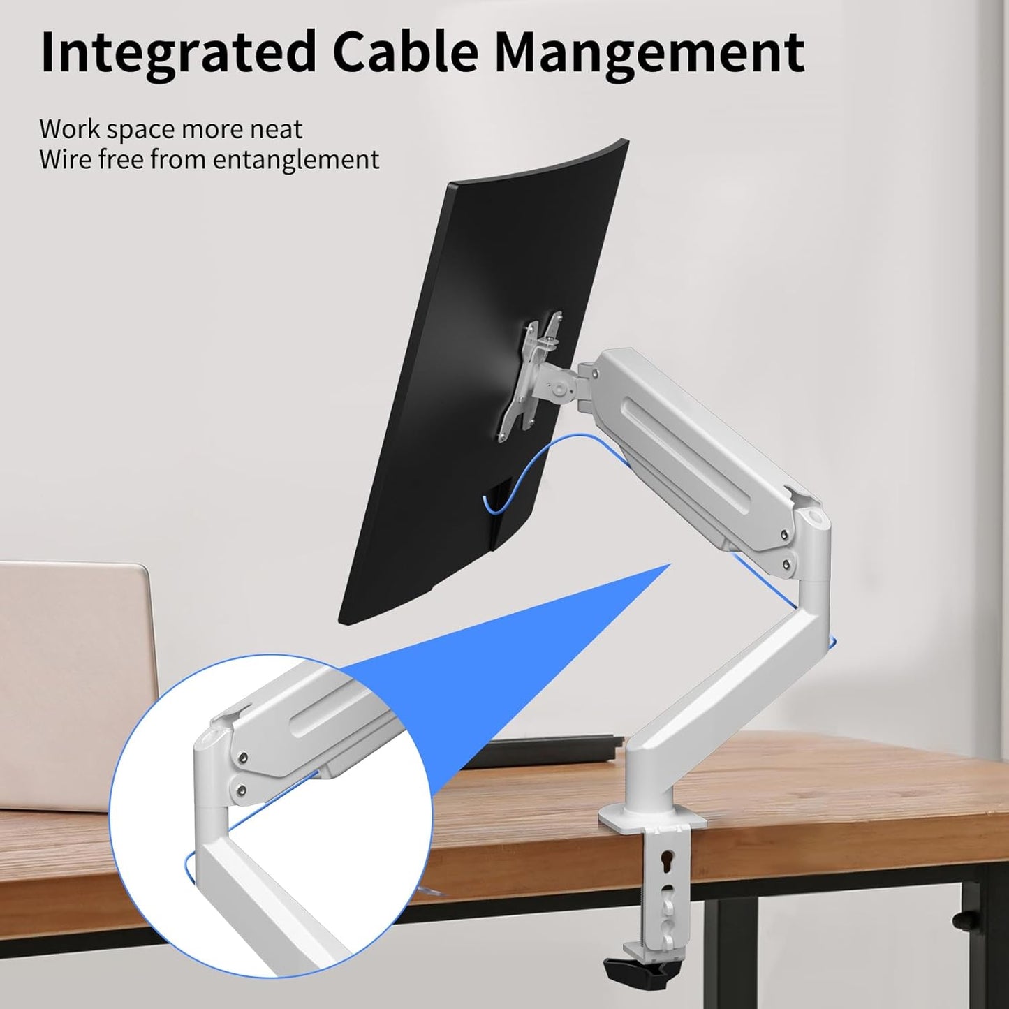 suptek 17 20 22 23 24 26 27 32 35 inch 24.25 lbs, Monitor Mount Gas Spring Monitor Arm Desk Mount Fully Adjustable Fits