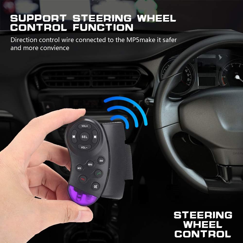 EKAT 7 Inch MP5 Double Din Car Stereo Receiver Bluetooth Touch Screen Car Radio Head Unit Video Digital Player Support
