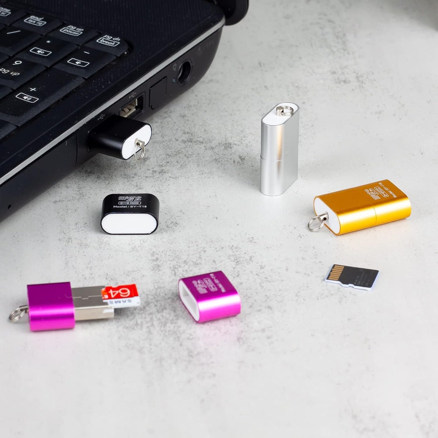 Wansurs [3 Pack] Micro SD Card Reader for Android,Micro SD Card to USB Adapter, TF Card Reader with Mini Size