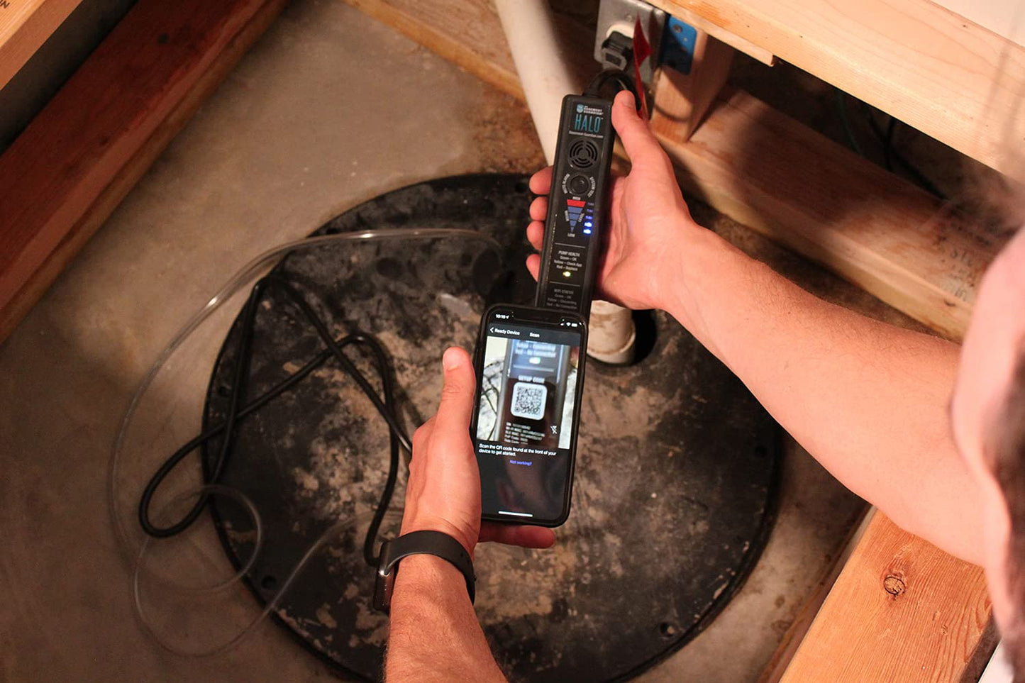 WAYNE - 3/4 HP Basement Guardian HALO - Up to 5,490 Gallons Per Hour - Digitally Connected Sump Pump Black