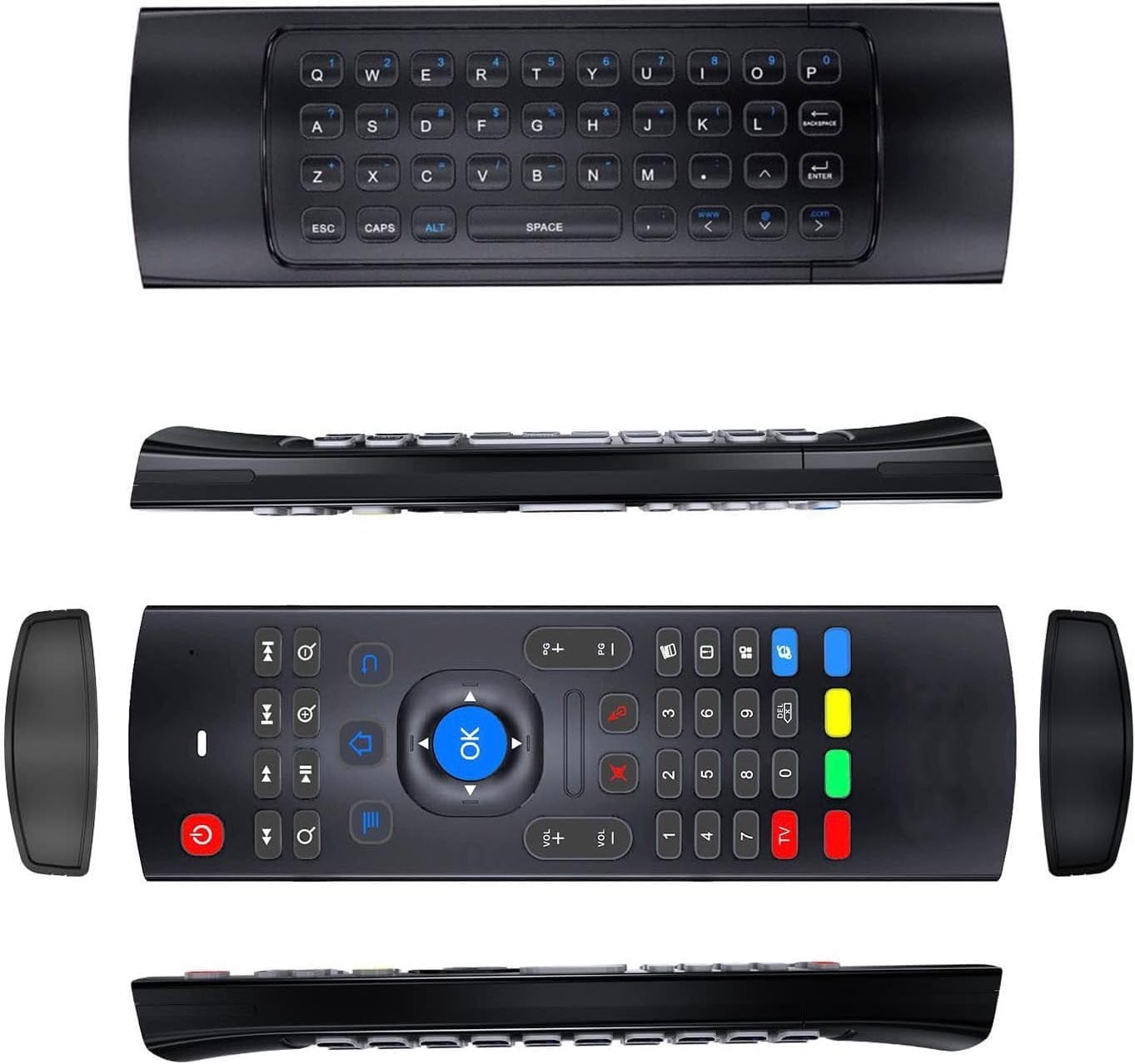 KUNSI MX3 2.4G Air Mouse Remote Pro, Wireless Mini Keyboard, Universal Remote Control with IR Learning for Android TV