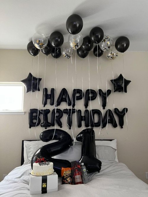 Black Number 21 Balloon - 40 Inch 21st Birthday Decoration for Men & Women | Perfect Party Supplies