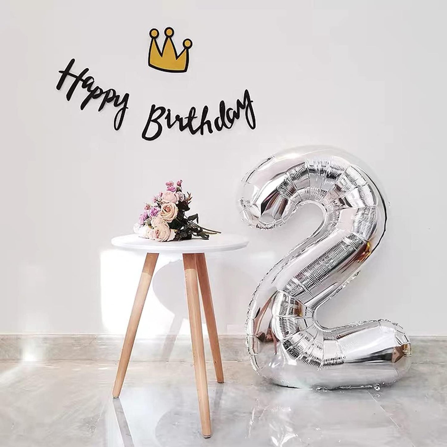 Silver 21 Number Balloons - Jumbo Foil Mylar Balloons for 21st Birthday & Anniversary Celebrations | 40 Inch