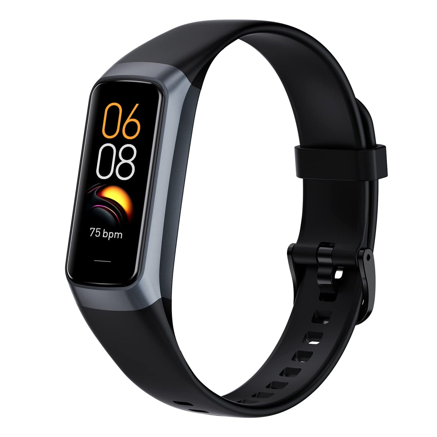 BSLIZHEN Fitness Tracker with 24/7 Blood Oxygen Heart Rate and Sleep Monitor,IP68 Waterproof,1.10''AMOLED Touch Color Screen,Step Counter Health Activity Trackers for Women Men (Black)