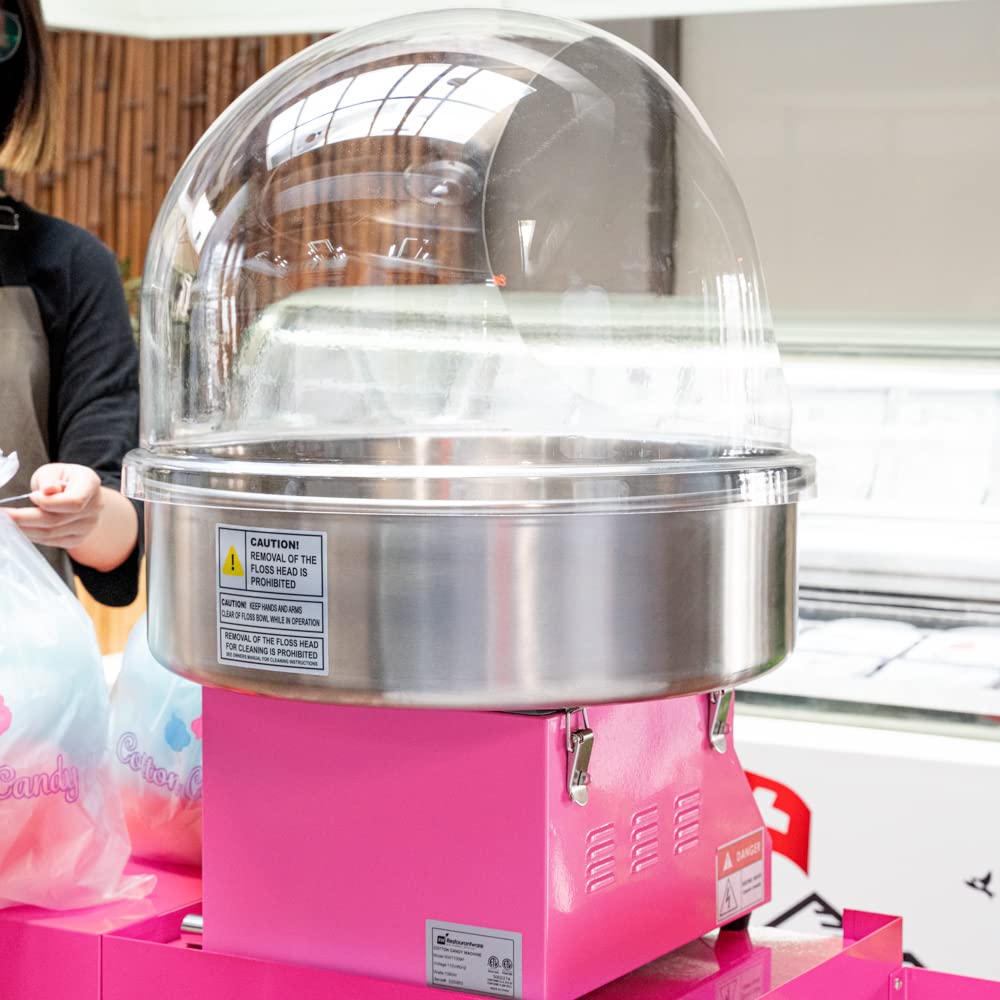 Restaurantware COVER ONLY: Hi Tek 21 x 13 Inch Cover For 21 Inch Cotton Candy Machine 1 Durable Candy Floss Machine Cover - Machine Sold Separately Handy Cut Out Acrylic Cotton Candy Dome Cover
