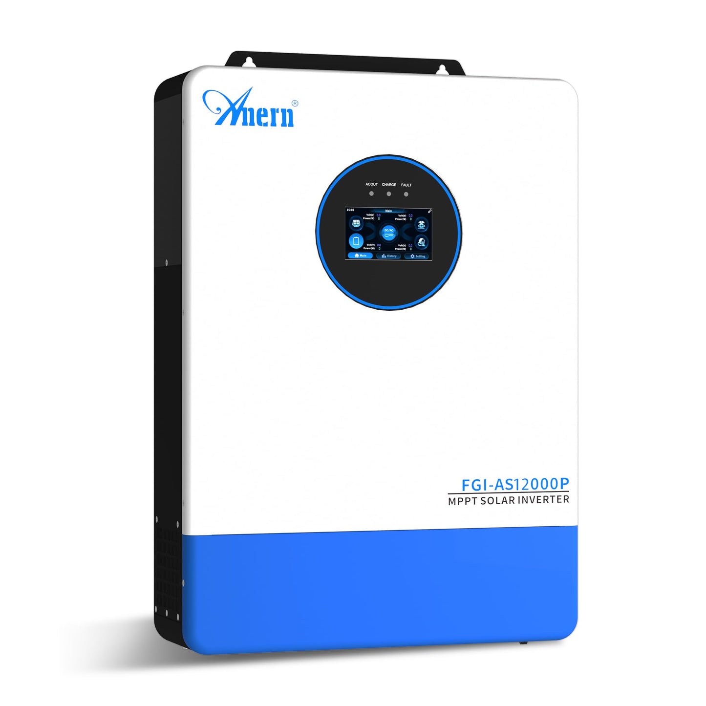 12000W Hybrid Solar Inverter 48V to 120V/240V Split Phase, Built-in 2 MPPT Solar Controllers, Max PV Input 18KW, Pure Sine Wave, 6 Unit Parallel for Home, RVs, Lead Acid/Li Battery, UL1741, FCC
