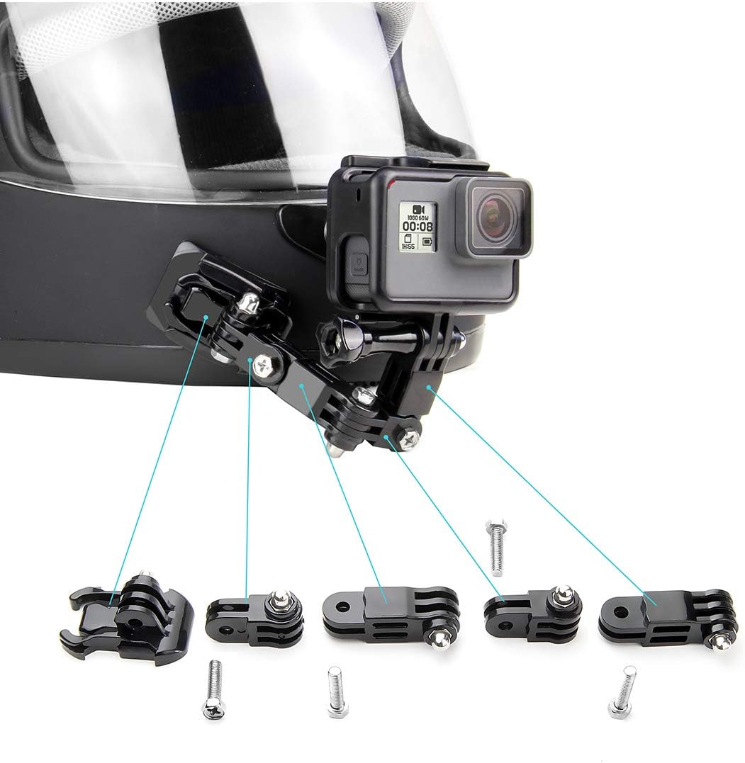 SOONSUN 13 12 11 10 9 8 7 6 5 4 Motorcycle Helmet Chin Mount Kits for GoPro Hero Hero Session, AKASO, SJCAM, Osmo