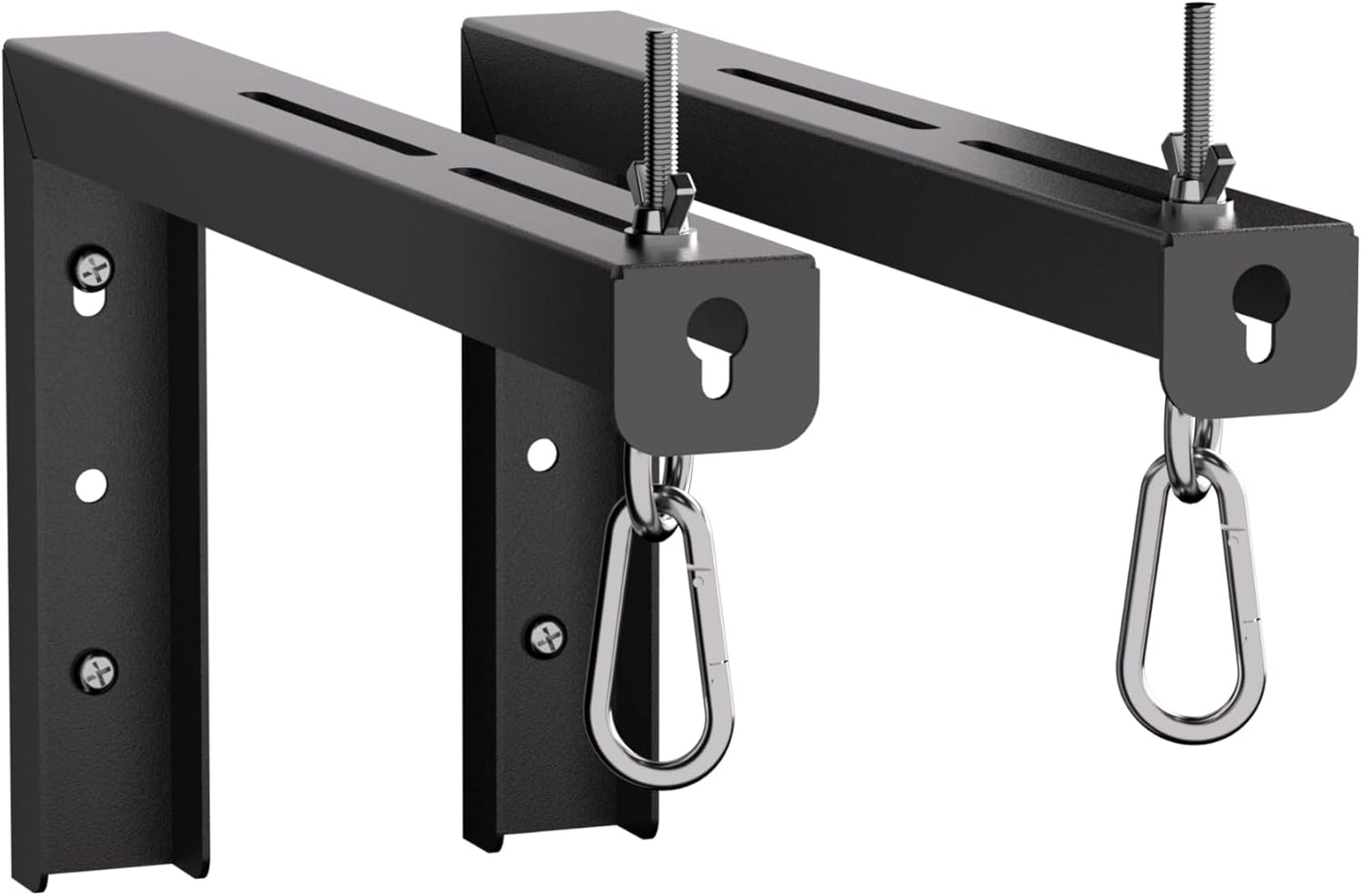 suptek 12 inch 80 lbs, PRL002B, (1 Universal Projector Screen Wall Mount L-Brackets Wall Hanging Mount Adjustable