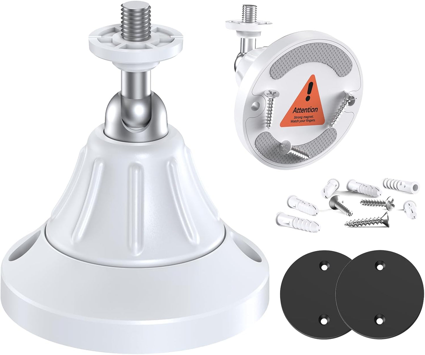 Naseto 1/4 1 Pack) Magnetic Security Camera Mount, Universal Screw, Adjustable Angle, Strong Magnet, No-Drill