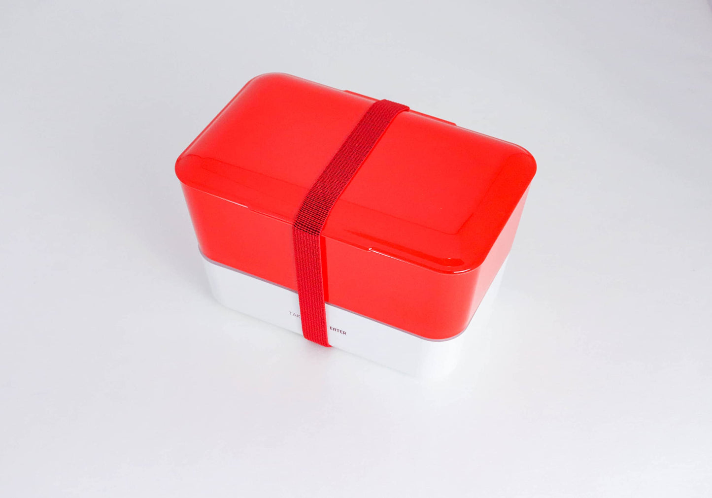 TAKENAKA Eater x Bento Box Special Edition 2023, Bite Dual Lunch Box from Japan, Eco-Friendly and Sustainable Japanese Style Bento Lunch Box (Earer Red x Meringue)
