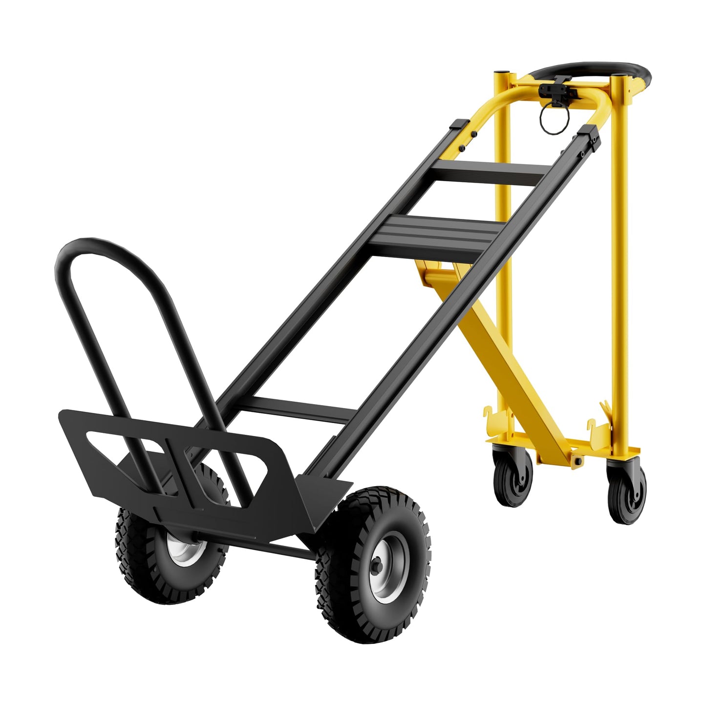 3 in 1 Dolly Cart with Wheels, 800Lbs Capacity, Heavy Duty Folding Hand Truck, Rolling Utility Cart for Transport and Moving in Home, Office, Warehouse, Supermarket