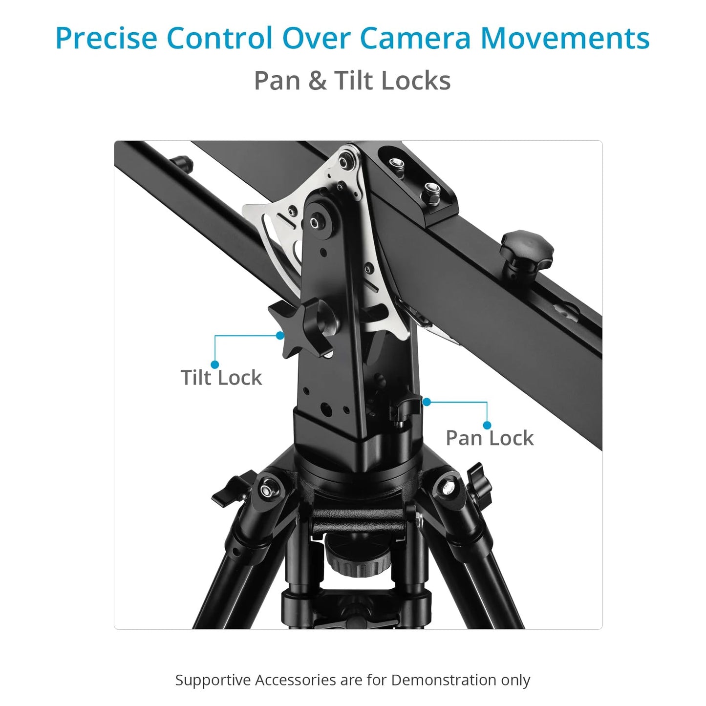 PROAIM 7.2ft Wave Fold Video Camera Jib Crane. 15kg/33lb Payload. 100mm Camera & Tripod Mounting. Quick Dovetail Mechanism. Telescopic Front & Rear Pivot Adjustments (JB-WVFD-01)