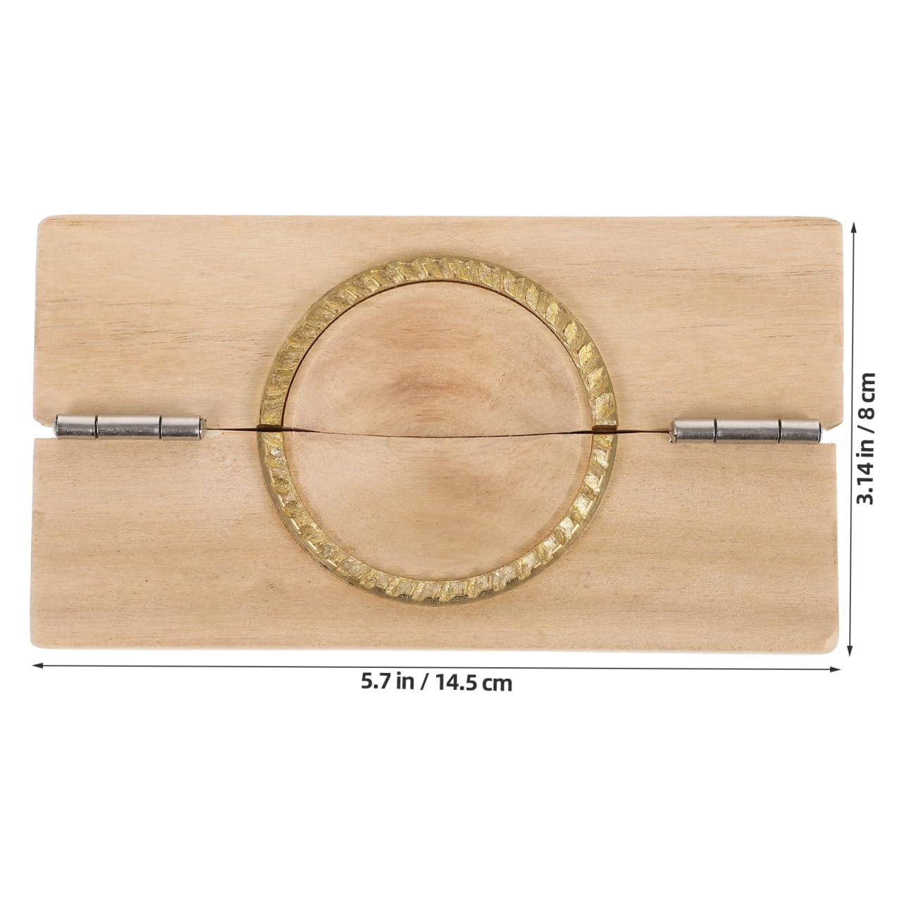 PRETYZOOM Dumpling Artifact Wooden Dumpling Press Mold 5.7In Dough Presser for Homemade Making Kitchen Tool