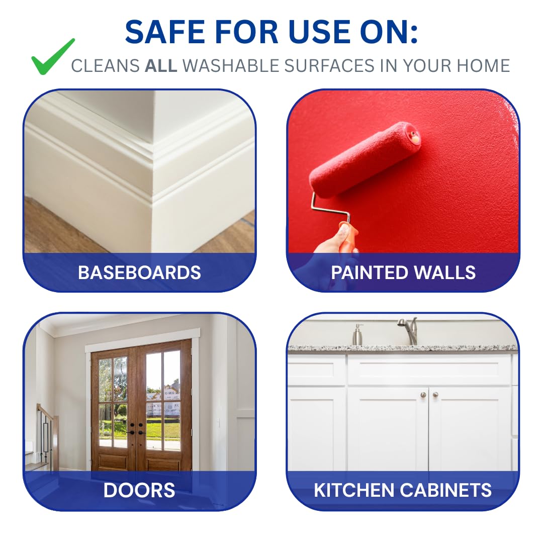 812 Wall & Baseboard Cleaner Spray – Safely Cleans Painted Walls, Baseboards, Kitchen Cabinets, Doors & More | Family & Pet Friendly | Made in America | 24oz.