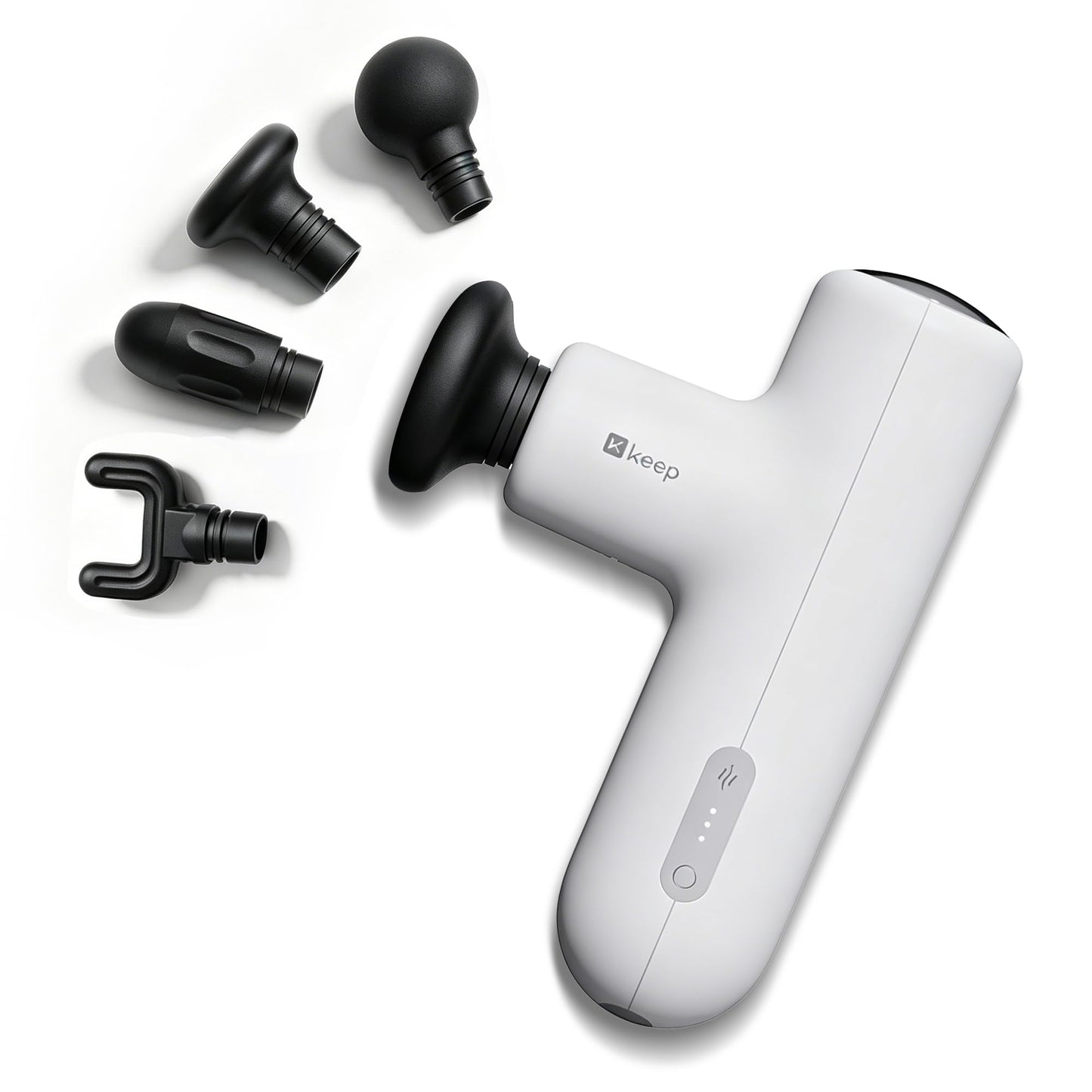 KEEP Massage Gun Deep Tissue with Heat, Portable Percussion Muscle Massager Gun for Athletes & Pain Relief, Ultra-Quiet Brushless Motor, Lightweight Electric Massager for Neck Back Shoulder (G2 Air)