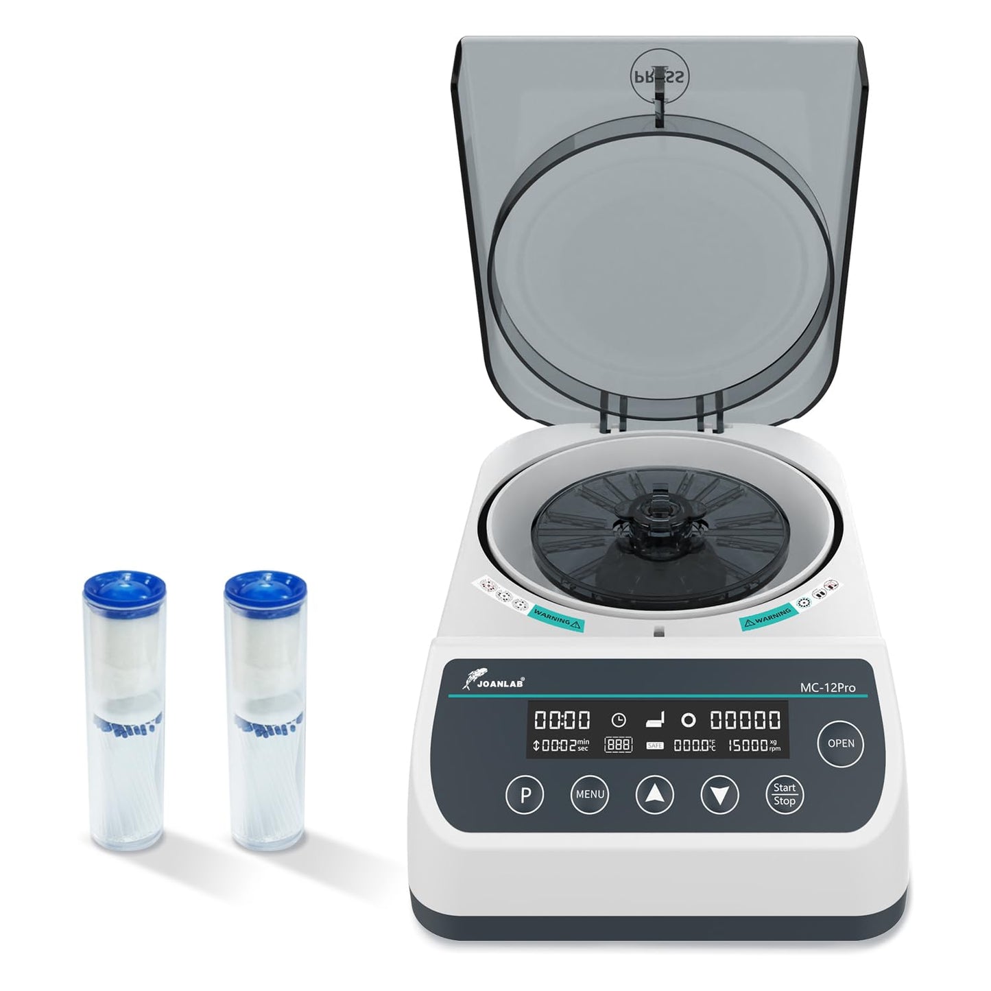 JOANLAB Lab High Speed Centrifuge Machine 12000rpm Bechtop Microcentrifuges 3 in 1 Rotor for 0.2/0.5/1.5/2mL Tube Capacity