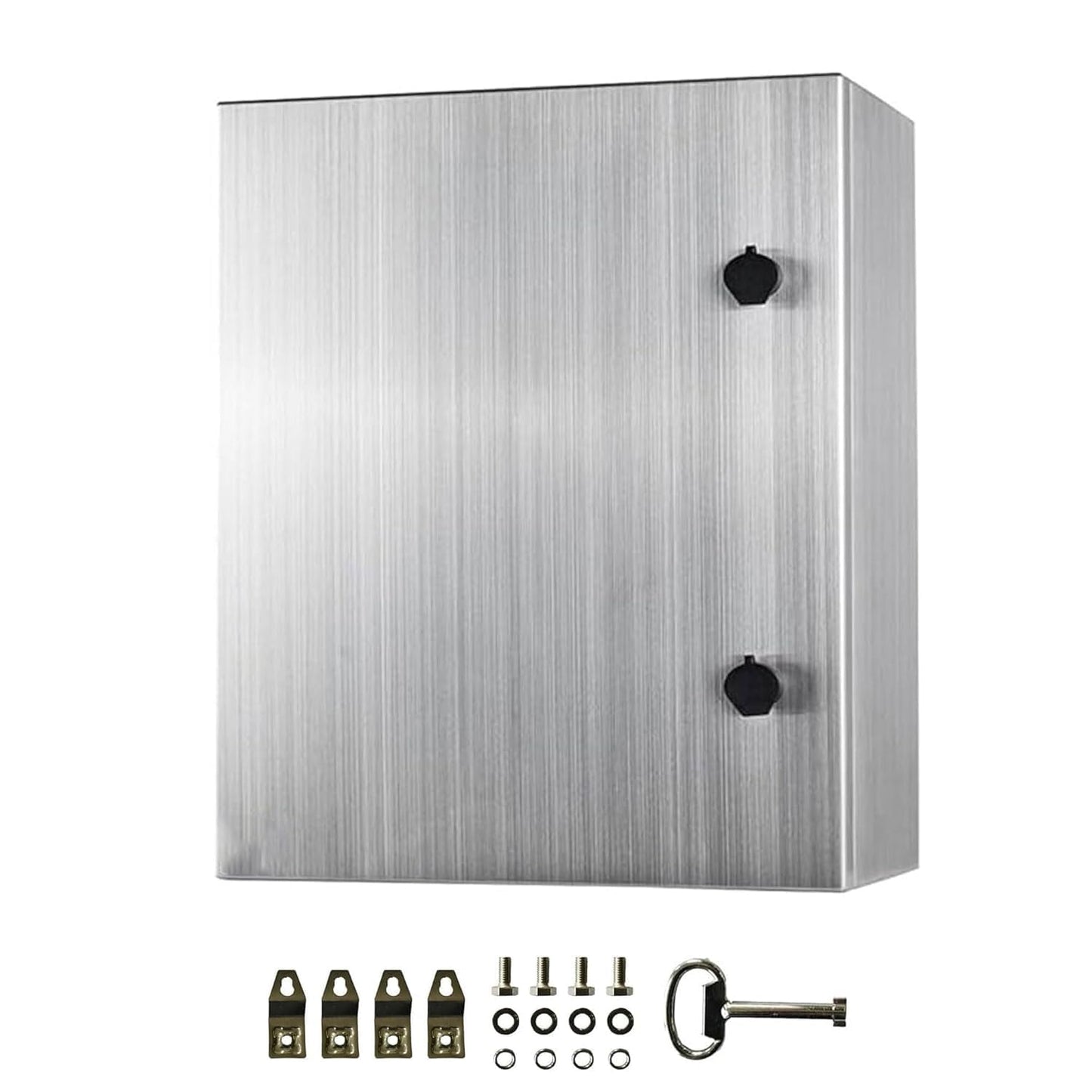 MJ-Box Steel Electrical Enclosure Box 24 x 20 x 10'' 304 Stainless Steel Electrical Enclosure IP66 Waterproof & Dustproof Outdoor/Indoor NEMA 4X Stainless Steel Enclosure