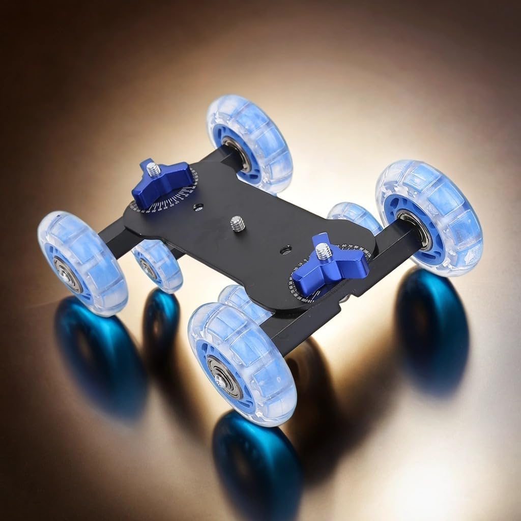 BONKZEBU Filmmakers Camera Dolly Skater Professional Rolling Cart Smooth Stable Movement Adjustable Platform DSLR