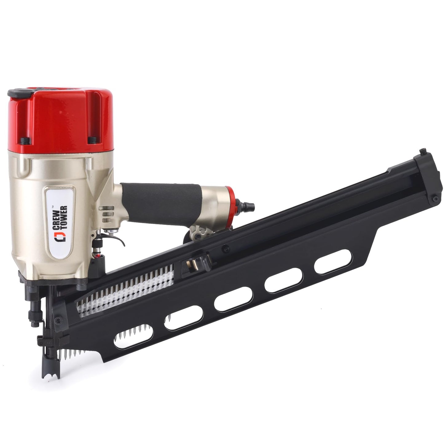 CREWTOWER 21 Degree Framing Nailer for Contractors - Pneumatic Nail Gun 2 Inch to 3-1/4 Inch for Framing, Sheathing and Roofing - Lightweight 8.6 lbs with Tool-Free Depth Adjustment - SRN9021