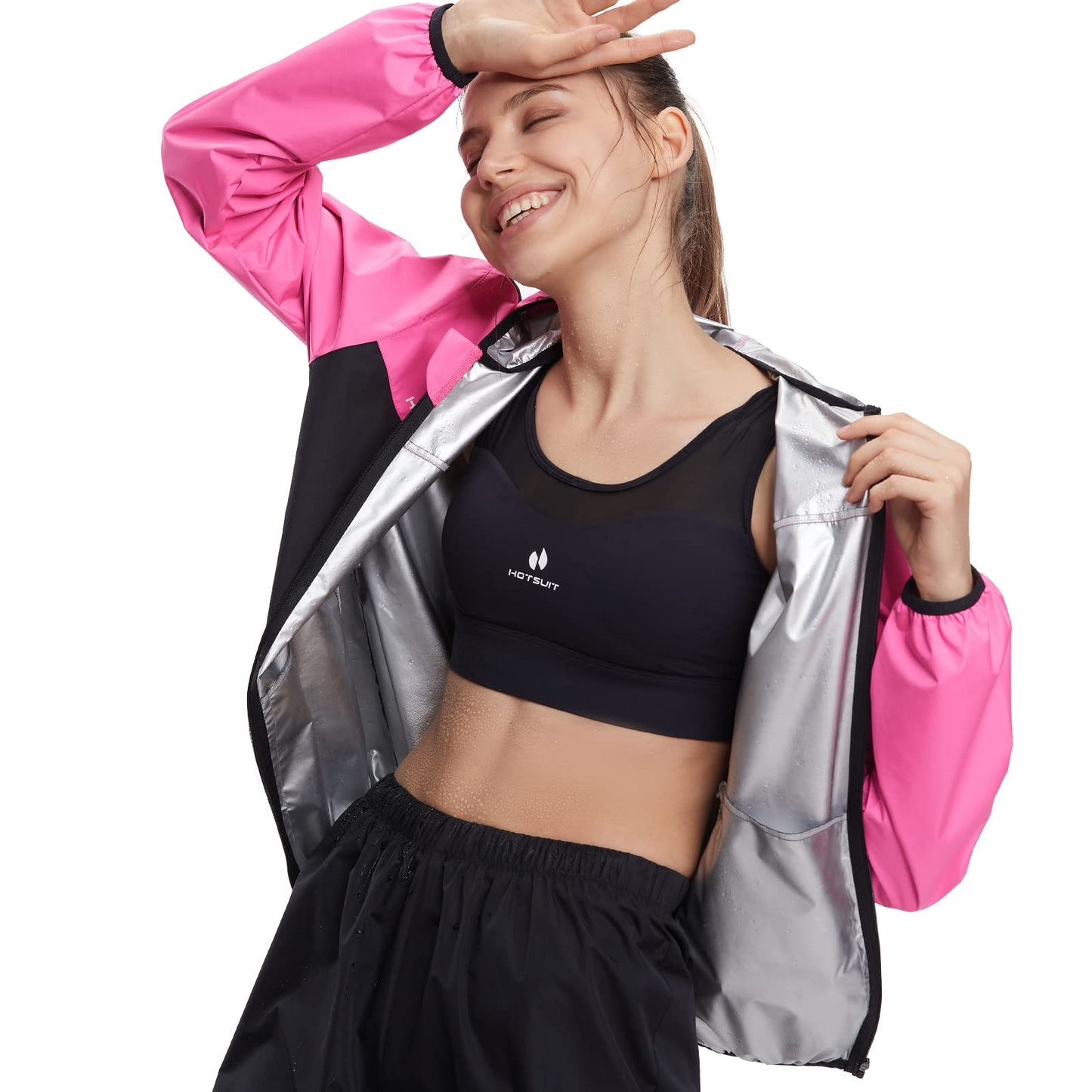 HOTSUIT Sauna Jacket for Women Weight Loss Sauna Suit Sweat Suits Anti Rip for Gym Workout Exercise