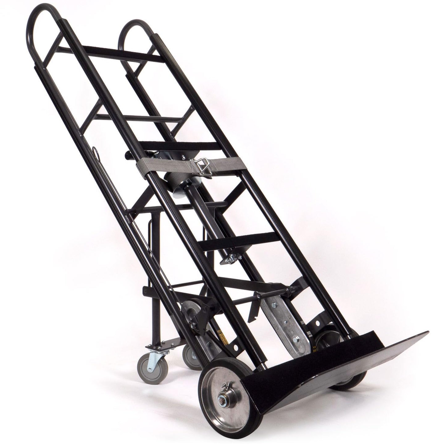 US Cargo Control Appliance Dolly Heavy Duty with Stair Climber & Kickback Wheels, 1,200 LBS Capacity, Industrial Appliance Hand Truck with Single Auto Recoil Strap System, Heavy Duty Steel Hand Truck