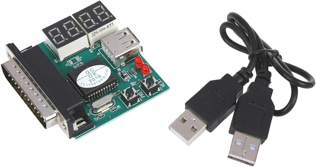 JMT 4-Digit USB & PCI Motherboard Diagnostic Tester for Laptops