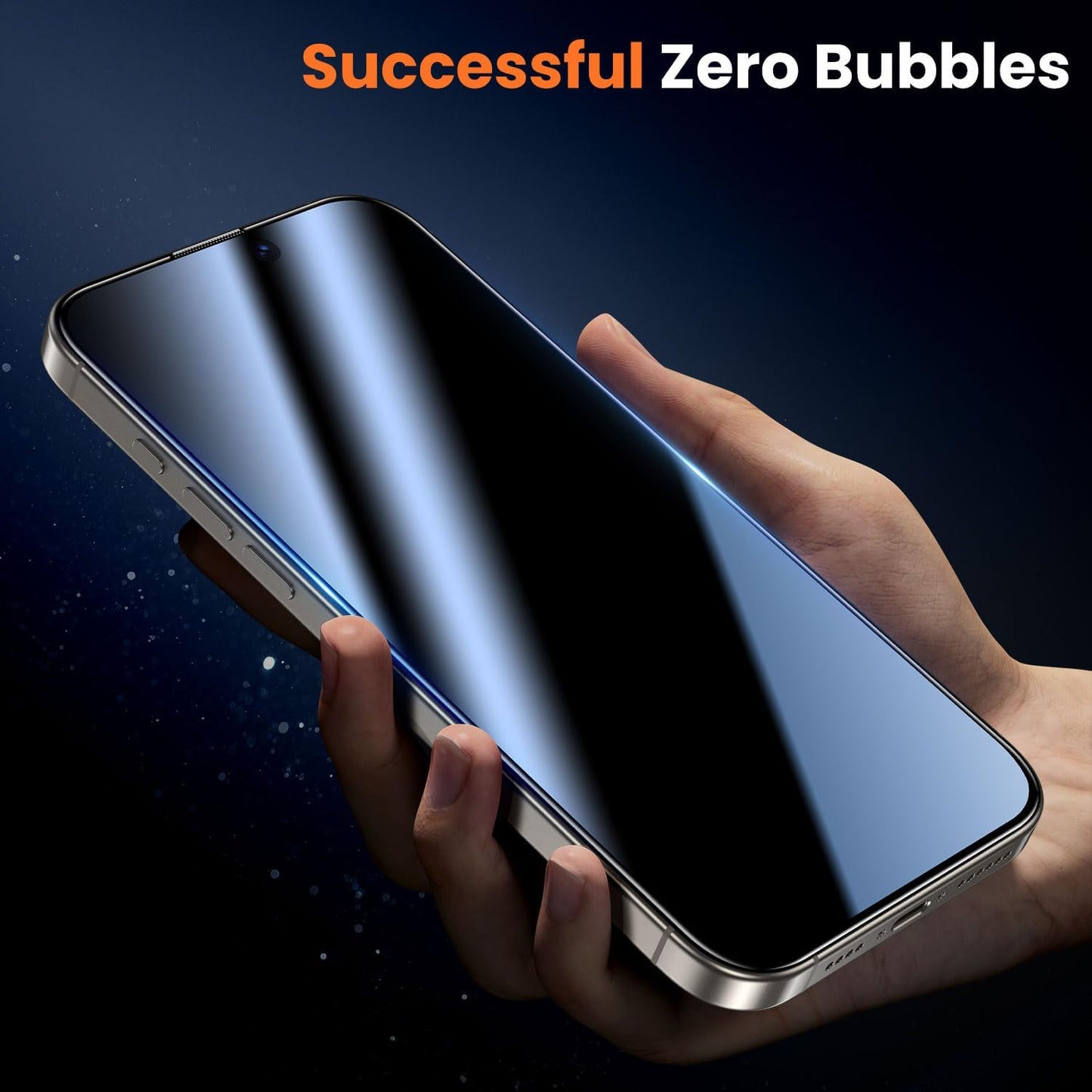 2 Pack 15 6.7 inch 9H+ 15 UniqueMe for iPhone Pro Max Privacy Screen Protector - [Military Grade Shatterproof