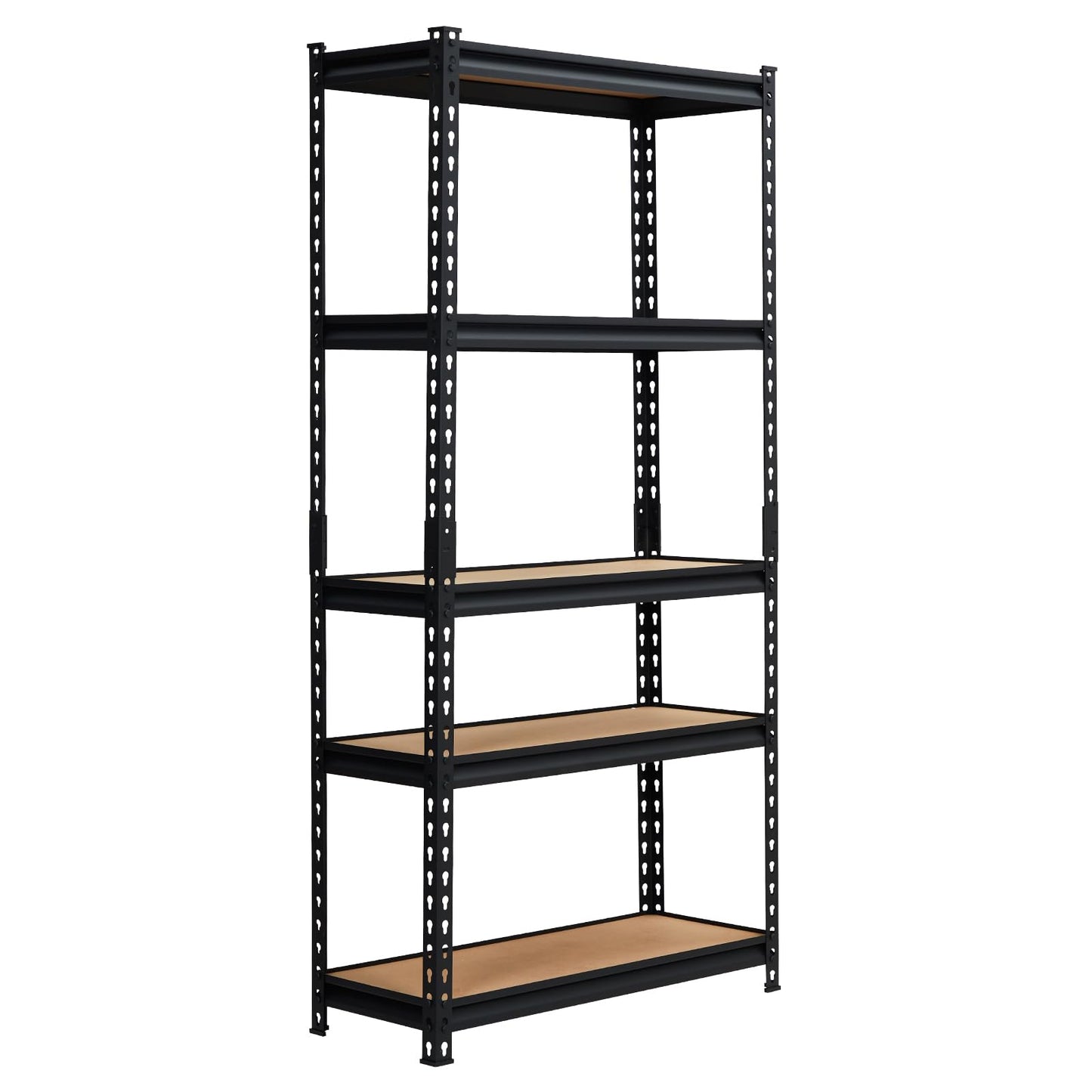 MilleLoom 48 in l x 18 in w x 72 in h 5-Tier Heavy Duty Storage Shelving Unit, 2500 LBS Capacity, Adjustable Metal Rack for Garage, Kitchen Pantry, Basement Organization