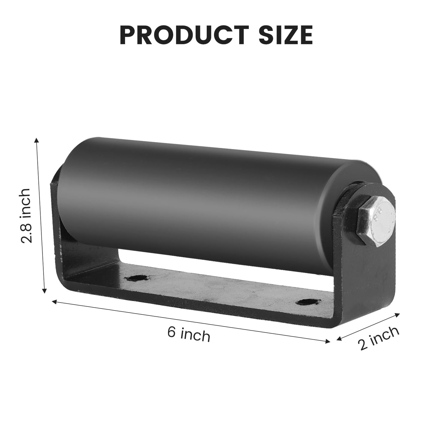 6" Gate Roller Guide,Sliding Gate Hardware with C-Sliding Gate Brackets,Sliding Gate Kit,Heavy Duty Sliding Gate Rollers,Rolling Gate Hardware Kit (2 Pack)